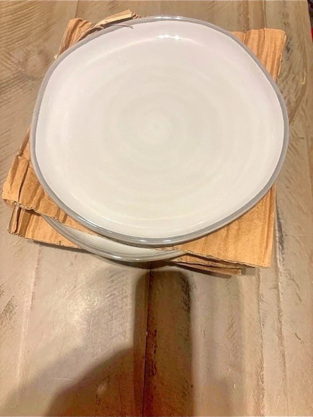 Hearth & Hand Naturewood White Dinnerware Plate